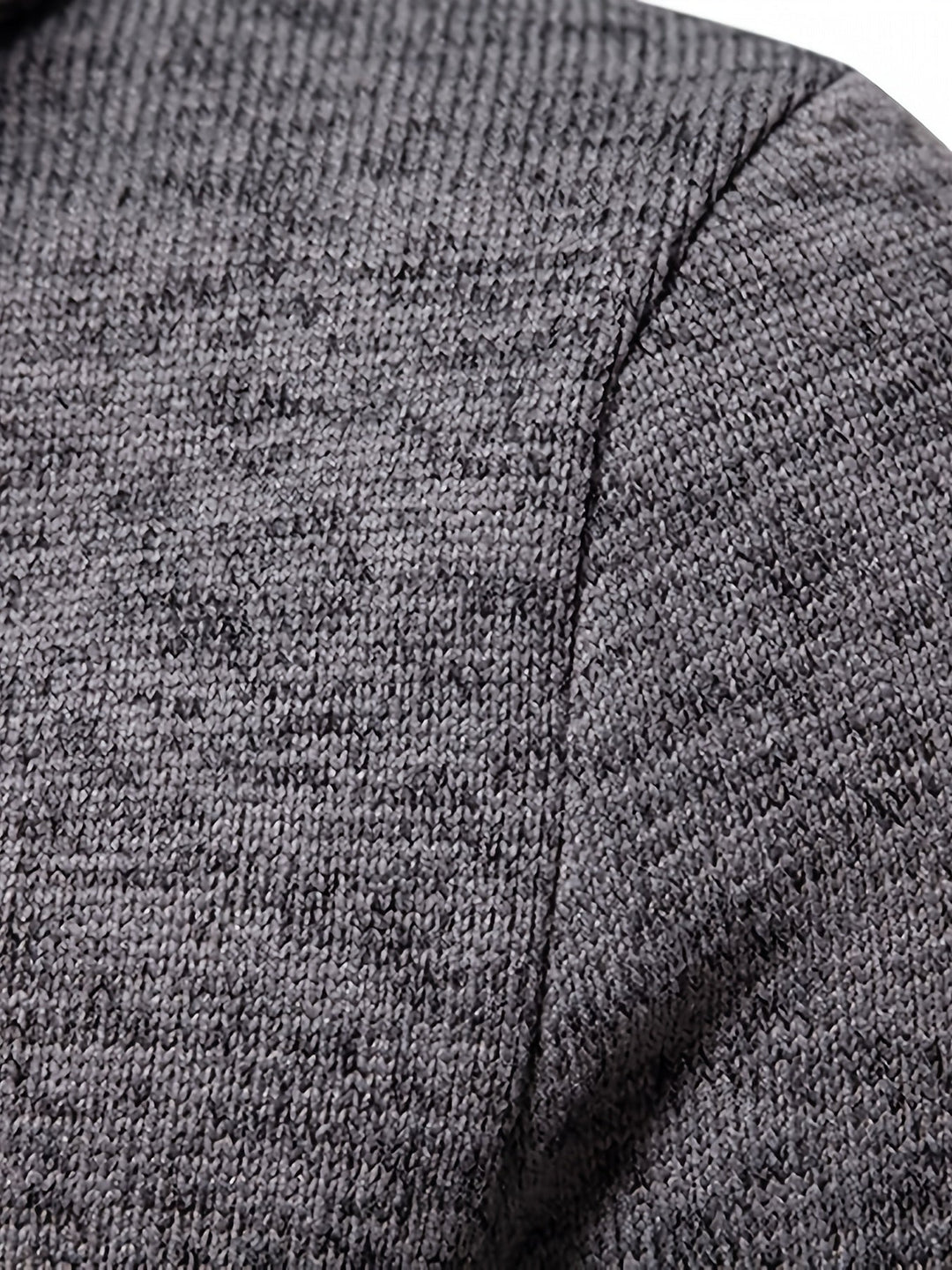 Men's Cowl Neck Button Turtleneck – Detail View