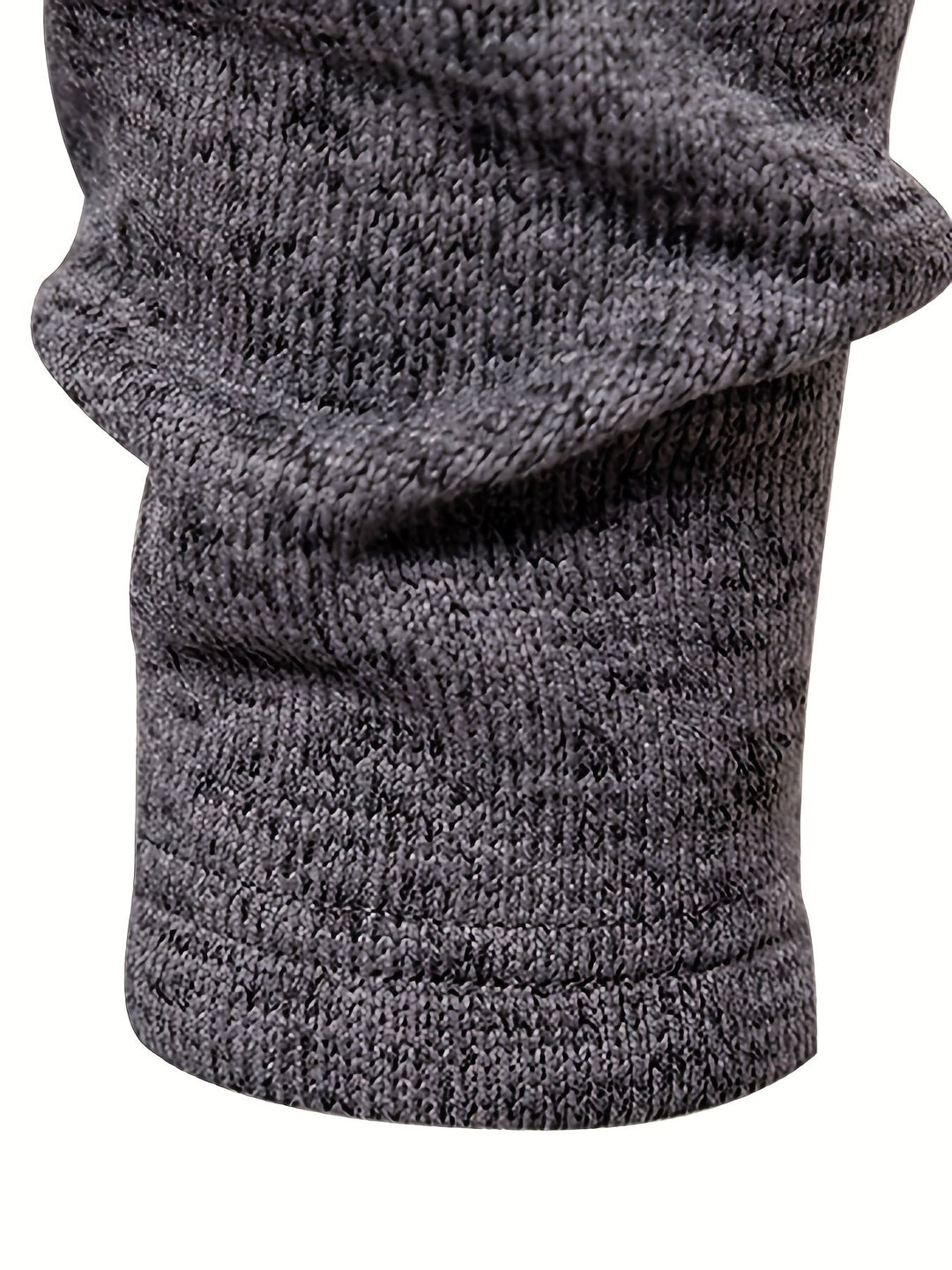 Men's Cowl Neck Button Turtleneck – Detail View