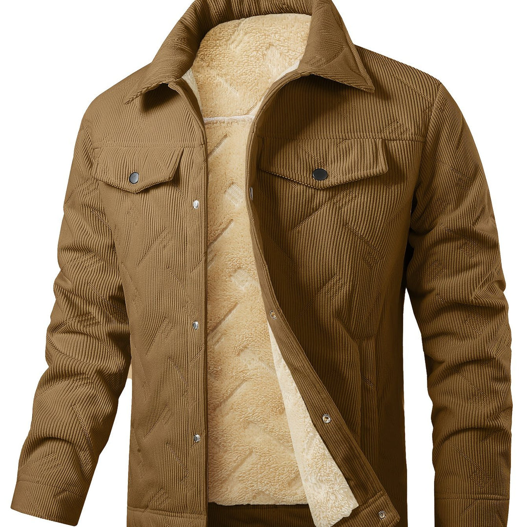 Men's Quilted Sherpa Trucker Jacket – Brown