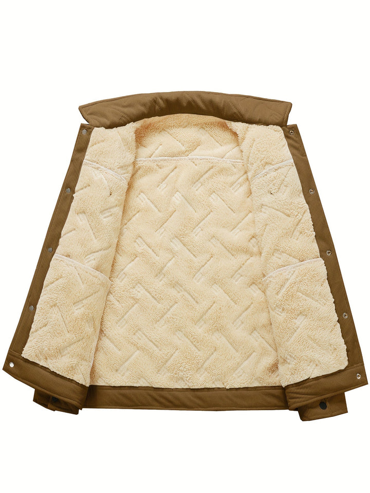 Men's Quilted Sherpa Trucker Jacket – Detail View