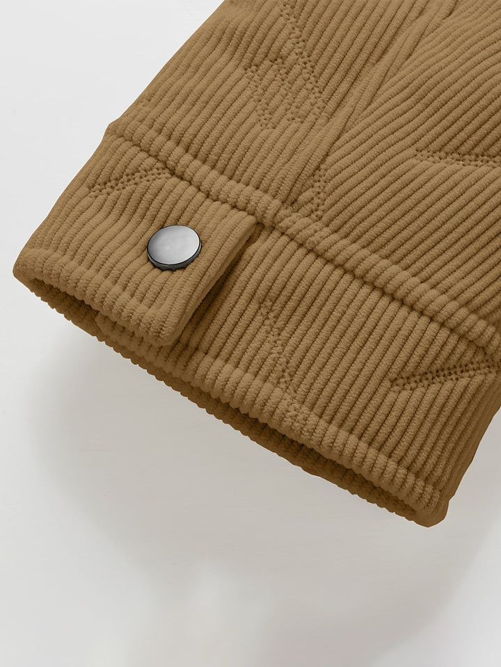 Men's Quilted Sherpa Trucker Jacket – Detail View