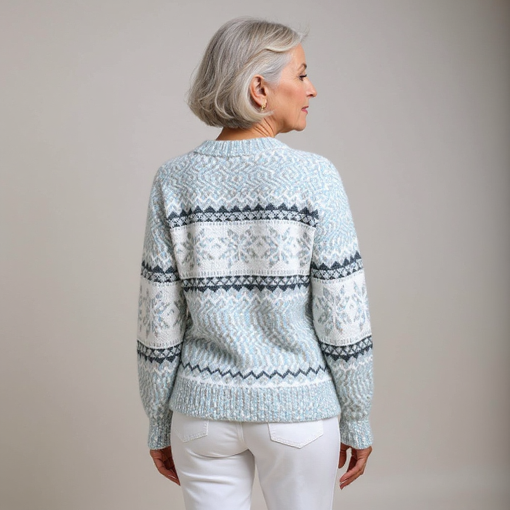 FERN - NORDIC SNOWFLAKE KNIT SWEATER 10
