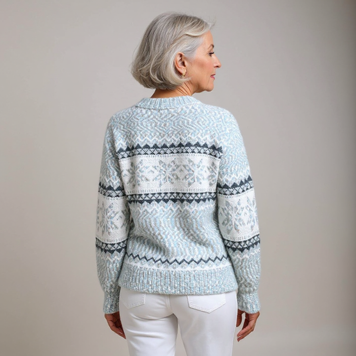 FERN - NORDIC SNOWFLAKE KNIT SWEATER 10
