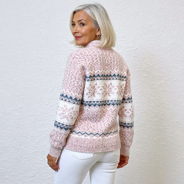 FERN - NORDIC SNOWFLAKE KNIT SWEATER 11
