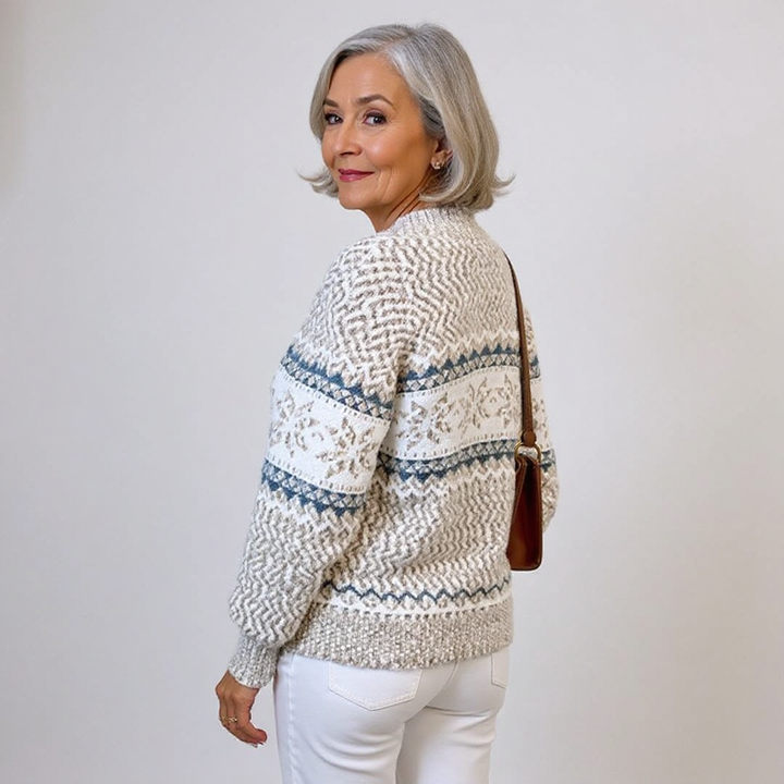 FERN - NORDIC SNOWFLAKE KNIT SWEATER 12