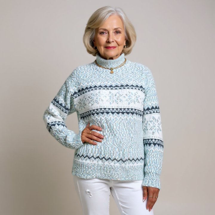 FERN - NORDIC SNOWFLAKE KNIT SWEATER 6