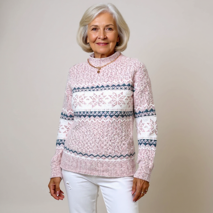 FERN - NORDIC SNOWFLAKE KNIT SWEATER 7