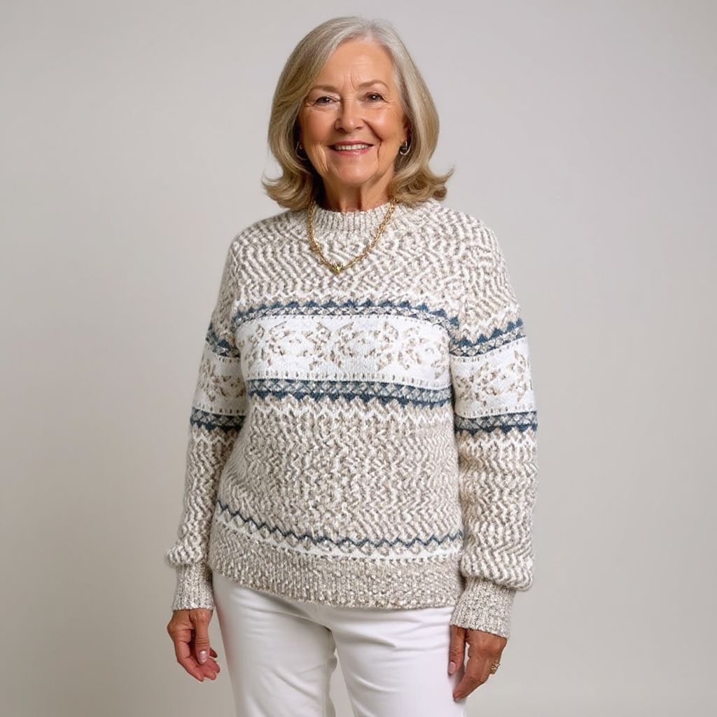 FERN - NORDIC SNOWFLAKE KNIT SWEATER 8