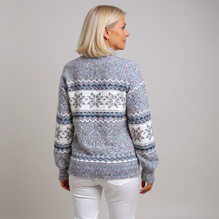 FERN - NORDIC SNOWFLAKE KNIT SWEATER 9