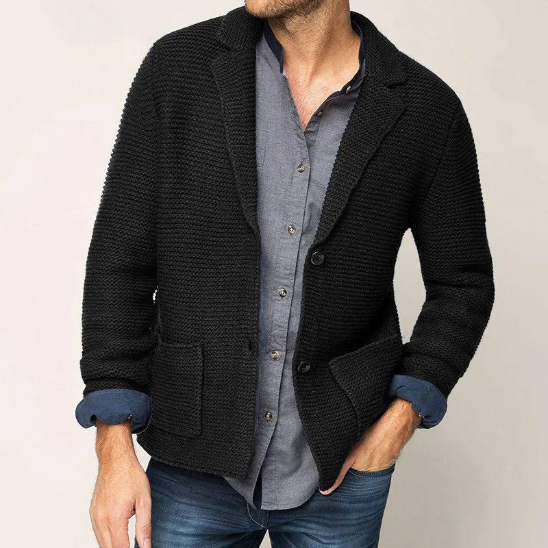 FIRMIN | MEN'S KNITTED BLAZER CARDIGAN SWEATER JACKET POCKETS 1