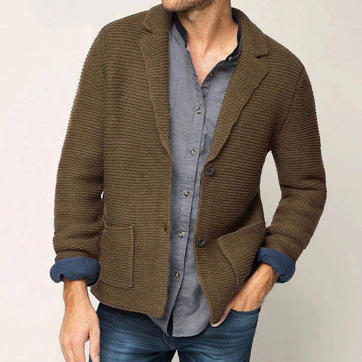 FIRMIN | MEN'S KNITTED BLAZER CARDIGAN SWEATER JACKET POCKETS 2