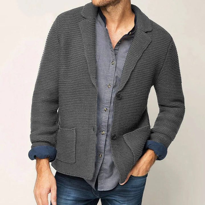 FIRMIN | MEN'S KNITTED BLAZER CARDIGAN SWEATER JACKET POCKETS 3