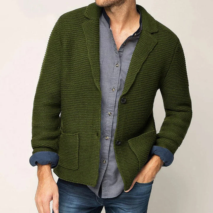 FIRMIN | MEN'S KNITTED BLAZER CARDIGAN SWEATER JACKET POCKETS 5