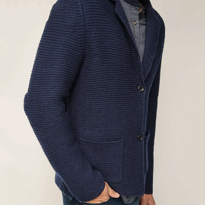 FIRMIN | MEN'S KNITTED BLAZER CARDIGAN SWEATER JACKET POCKETS 6