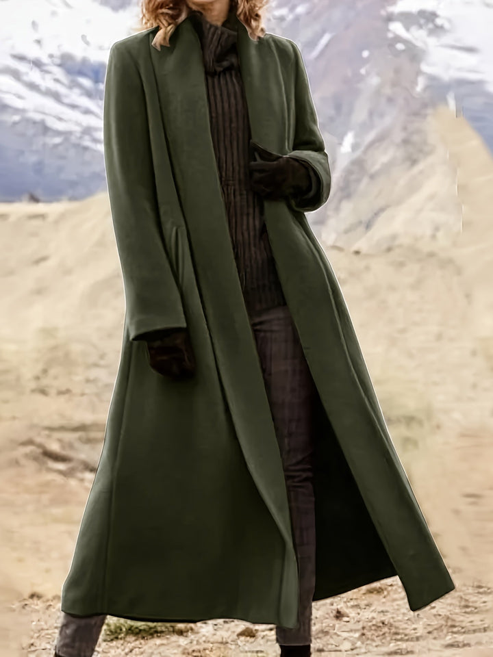 Women's Plus Size Long Duster Coat – Detail View
