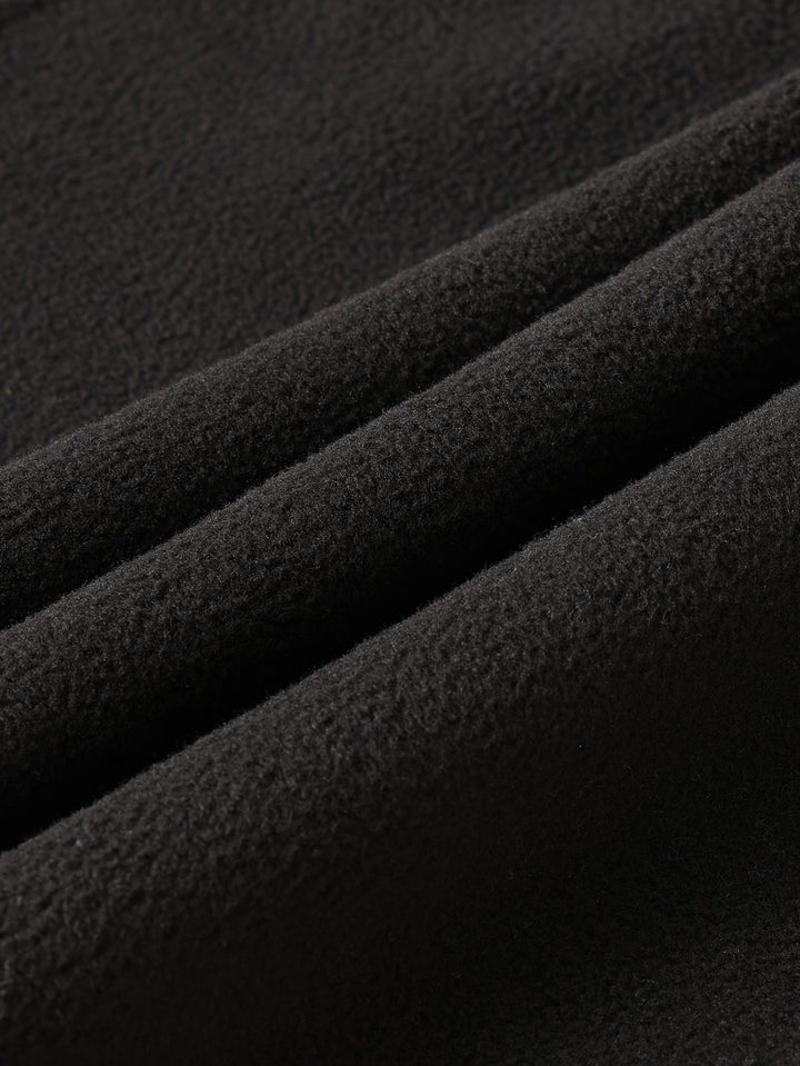 Men's Mock Neck Fleece Sweatshirt – Detail View