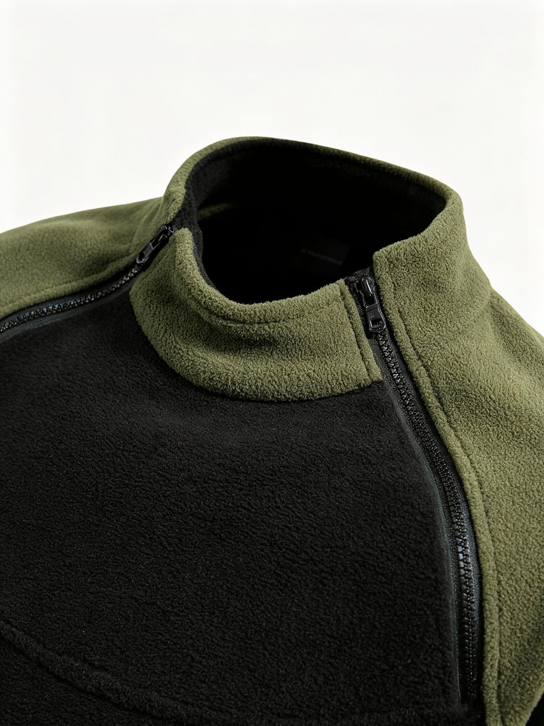 Men's Mock Neck Fleece Sweatshirt – Detail View