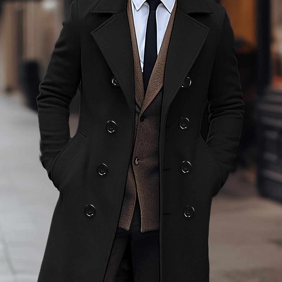 GARRICK - PEAK LAPEL DOUBLE BREASTED OVERCOAT 1
