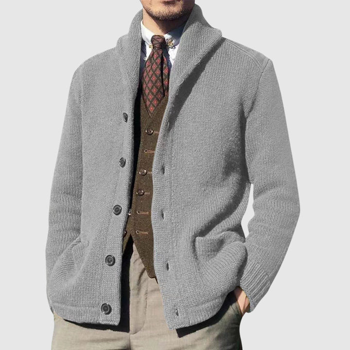 GASTON | MEN'S SHAWL COLLAR CARDIGAN SWEATER KNIT JACKET 3