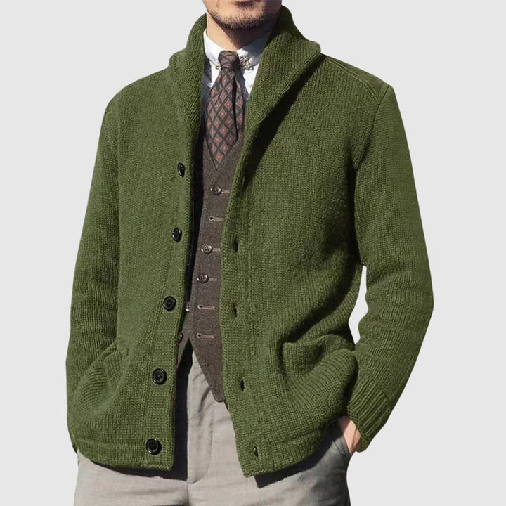 GASTON | MEN'S SHAWL COLLAR CARDIGAN SWEATER KNIT JACKET 4