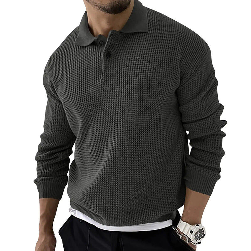 GEOFFREY | MEN'S POLO SWEATER BUTTON KNIT 1
