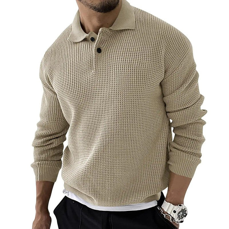 GEOFFREY | MEN'S POLO SWEATER BUTTON KNIT 2
