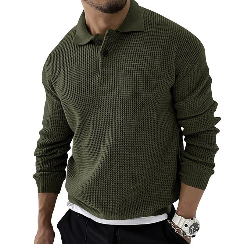 GEOFFREY | MEN'S POLO SWEATER BUTTON KNIT 3