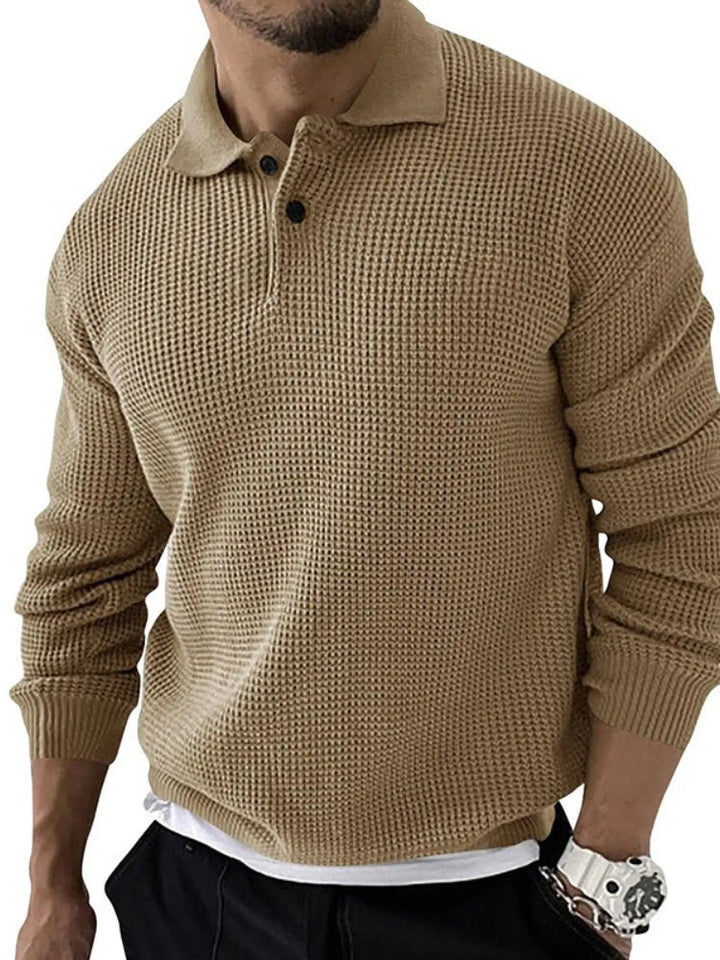 GEOFFREY | MEN'S POLO SWEATER BUTTON KNIT 4
