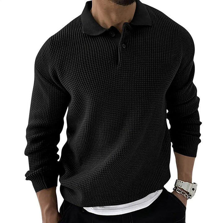 GEOFFREY | MEN'S POLO SWEATER BUTTON KNIT 5