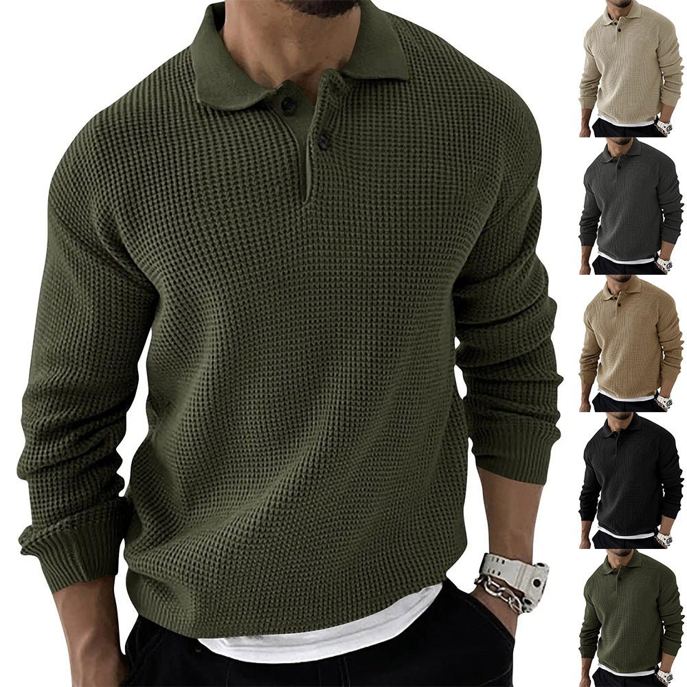 GEOFFREY | MEN'S POLO SWEATER BUTTON KNIT 6