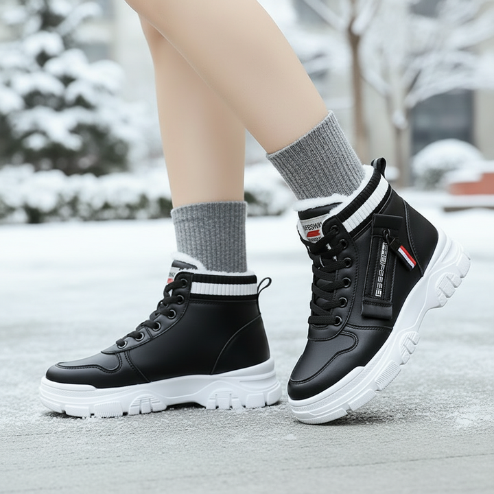 GERALDINE | WOMEN'S PLATFORM SNEAKERS WINTER HIGH TOP LACE UP 4