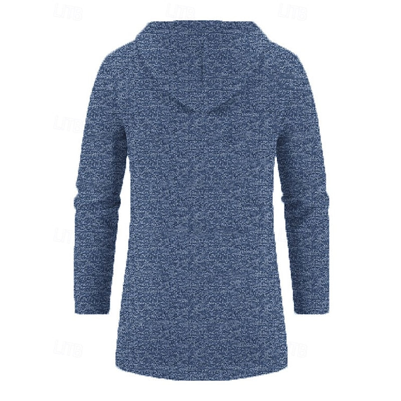 GERARD - HOODED KNIT LONGLINE ZIP COAT 10