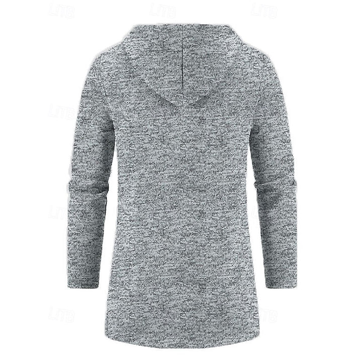 GERARD - HOODED KNIT LONGLINE ZIP COAT 8