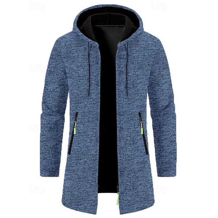 GERARD - HOODED KNIT LONGLINE ZIP COAT 9