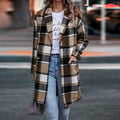 Germaine | Women's Plaid Mid Length Coat