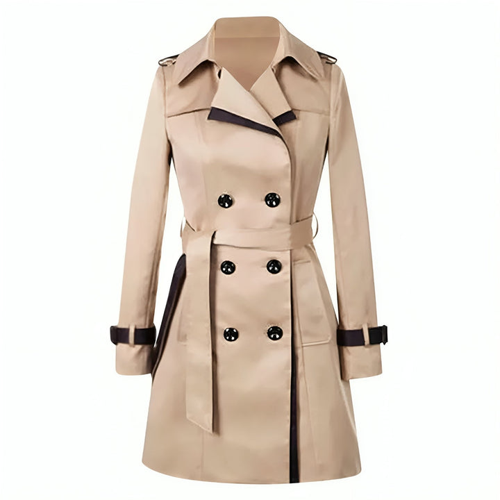 GHISLAINE - BELTED DOUBLE BREASTED TRENCH COAT 1
