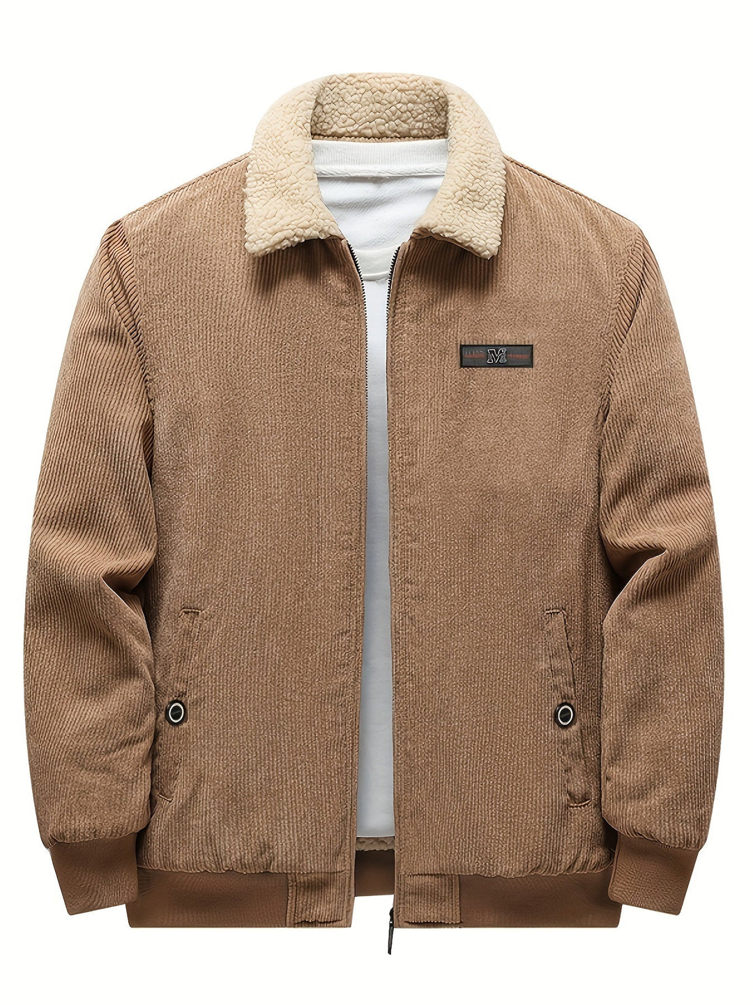 Men's Corduroy Sherpa Lined Jacket – Khaki