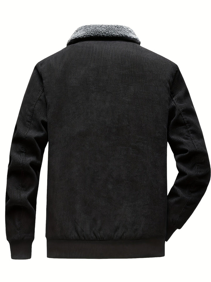 Men's Corduroy Sherpa Lined Jacket – Detail View