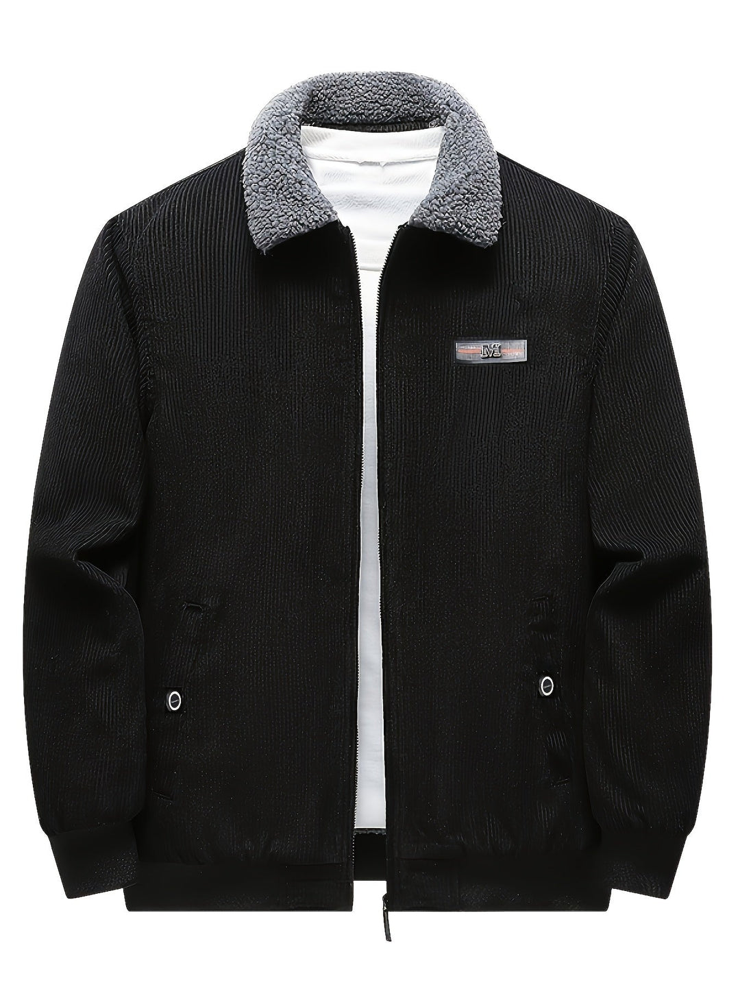 Men's Corduroy Sherpa Lined Jacket – Detail View