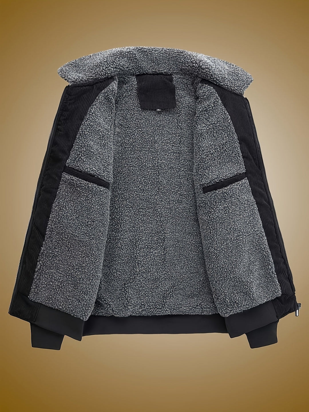 Men's Corduroy Sherpa Lined Jacket – Detail View