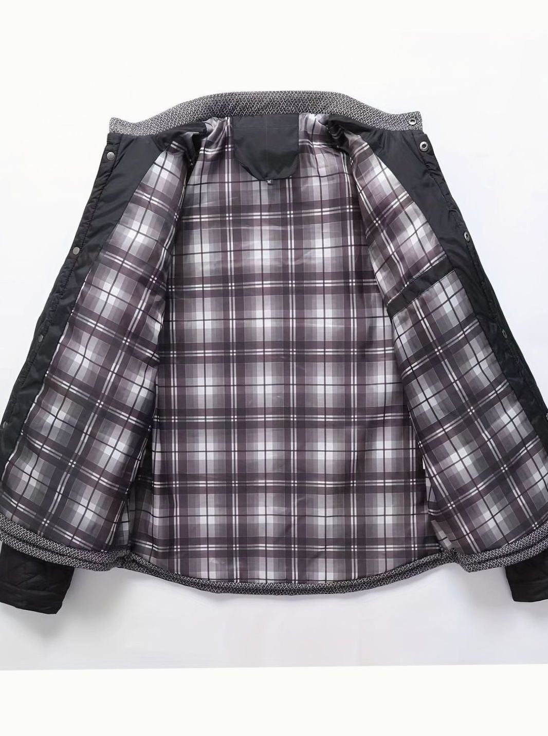 Men's Quilted Snap Front Jacket – Detail View