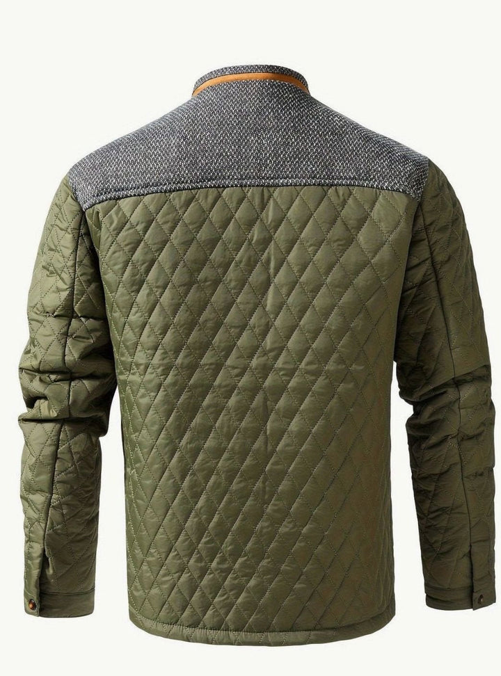 Men's Quilted Snap Front Jacket – Detail View