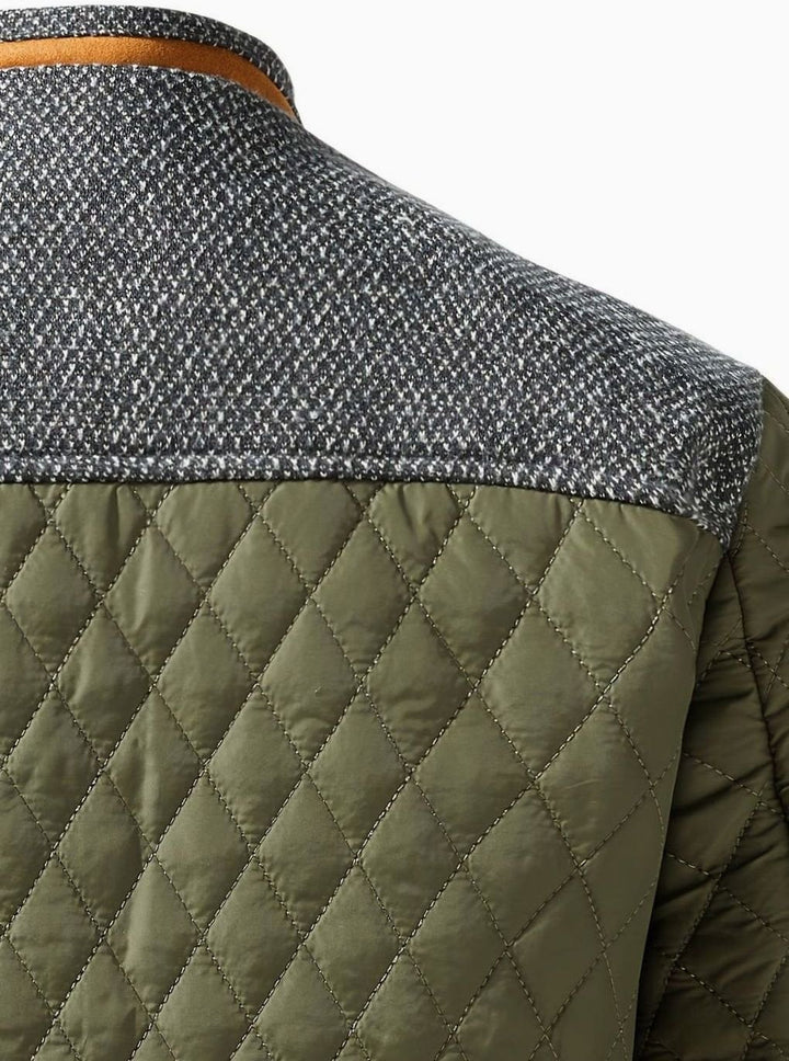 Men's Quilted Snap Front Jacket – Detail View