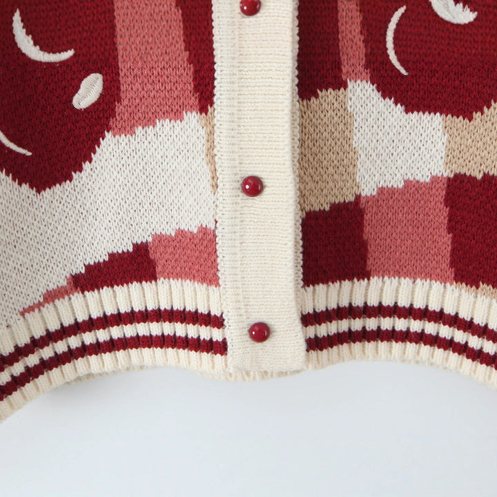 Women's Cropped Collared Cardigan – Detail View