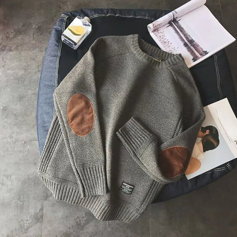HARLAN - ELBOW PATCH KNIT SWEATER 1