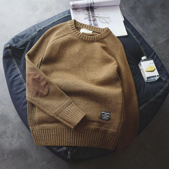 HARLAN - ELBOW PATCH KNIT SWEATER 2