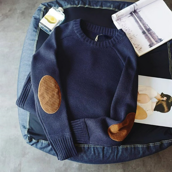 HARLAN - ELBOW PATCH KNIT SWEATER 4