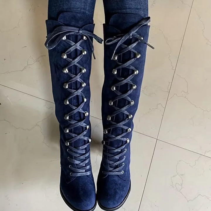 HELOISE | WOMEN'S SUEDE LACE UP RIDING BOOTS 10