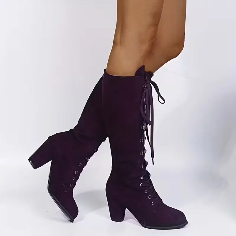 HELOISE | WOMEN'S SUEDE LACE UP RIDING BOOTS 11