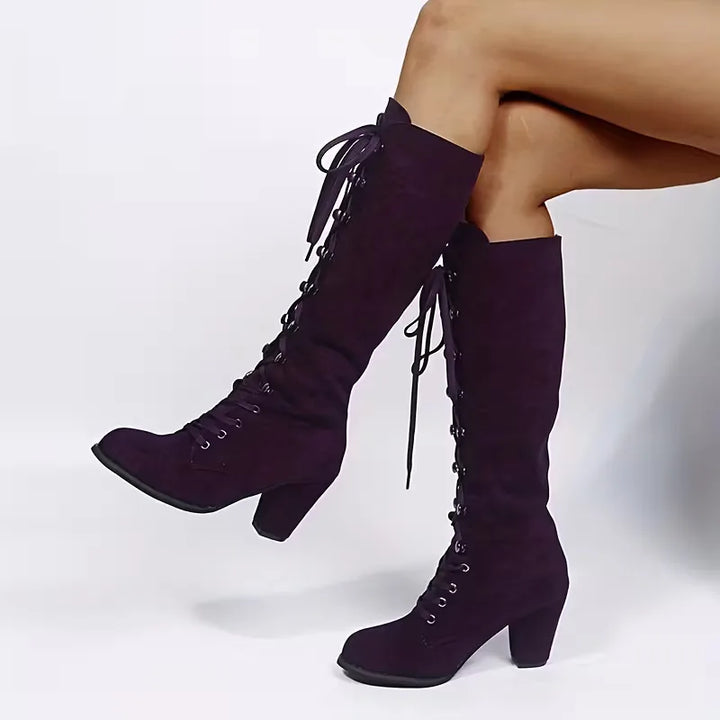 HELOISE | WOMEN'S SUEDE LACE UP RIDING BOOTS 12